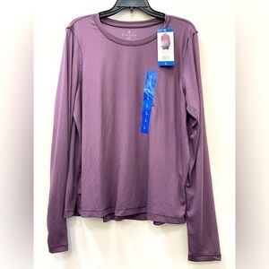 Danskin Ultimate Rib Long Sleeve Tee size Large NWT​​​​​​​​